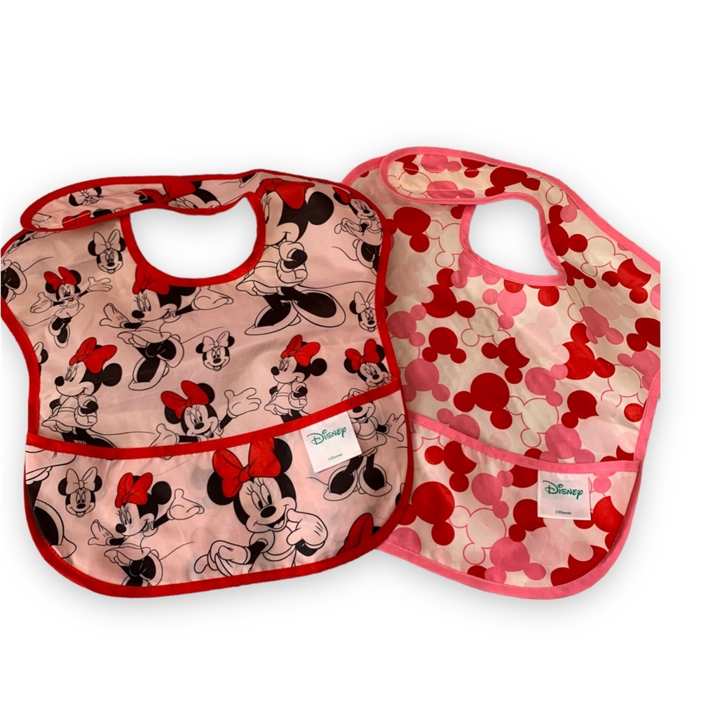 Bumkins superbib 2 pack. Minnie Mouse. 6-24 months. EUC